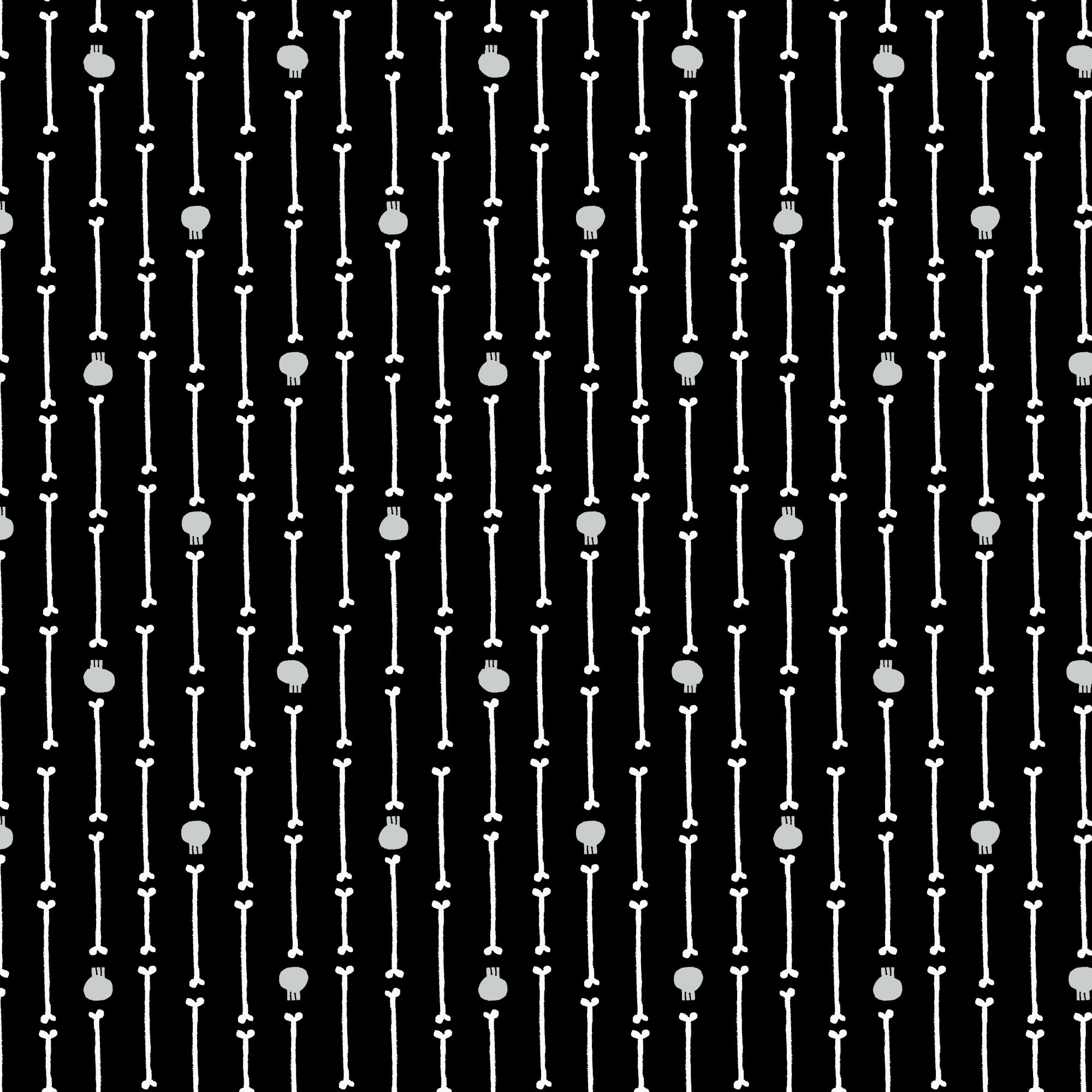 Fabric Cloud9 Black Skull Stripe Dem Bones by the Quarter Yard 229183