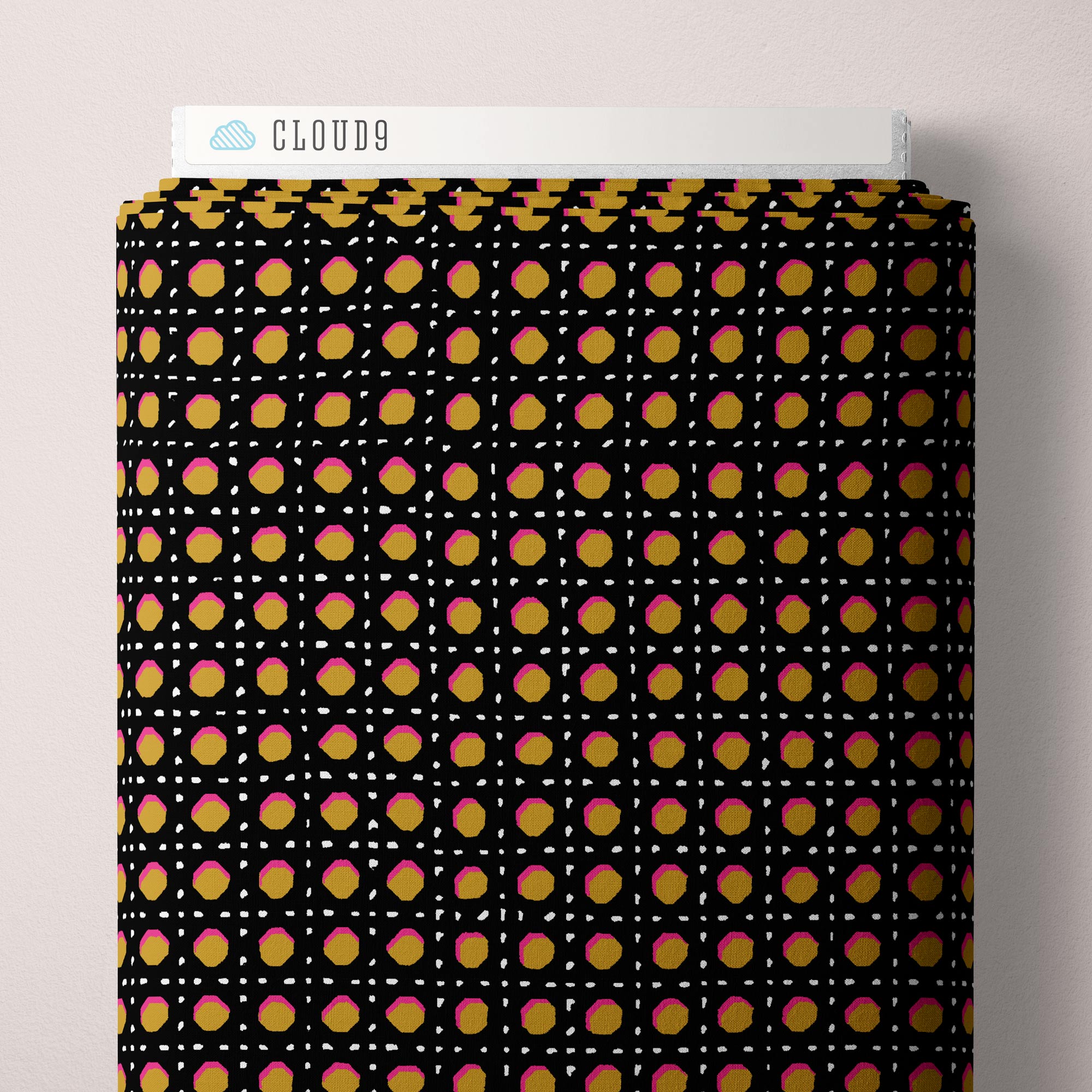 Fabric Cloud9 Black Studio Caning Summer Sun by the Quarter Yard 228821