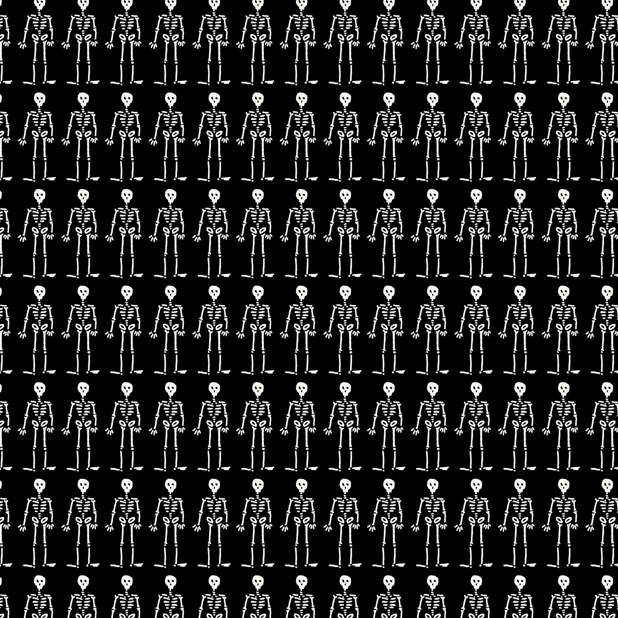 Fabric Cloud9 Black/White The Lineup Dem Bones by the Quarter Yard 229173