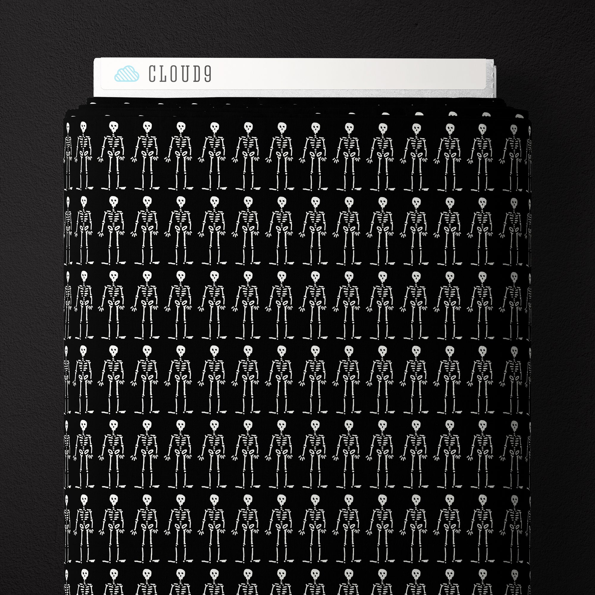 Fabric Cloud9 Black/White The Lineup Dem Bones by the Quarter Yard 229173