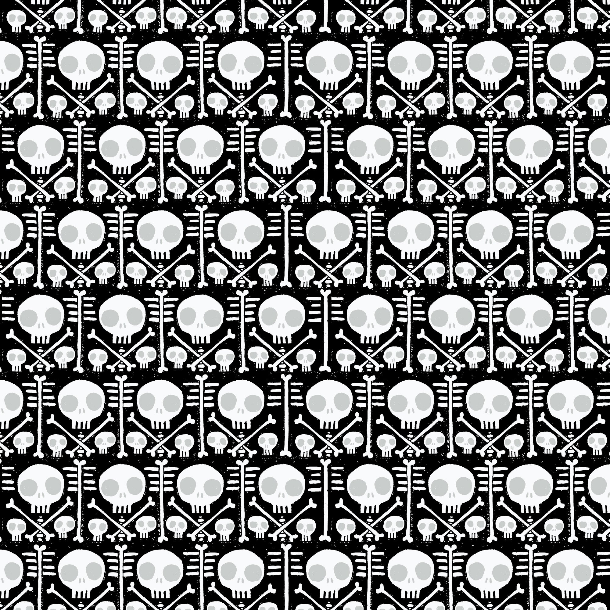 Fabric Cloud9 Black X-Ray Dem Bones by the Quarter Yard 229180