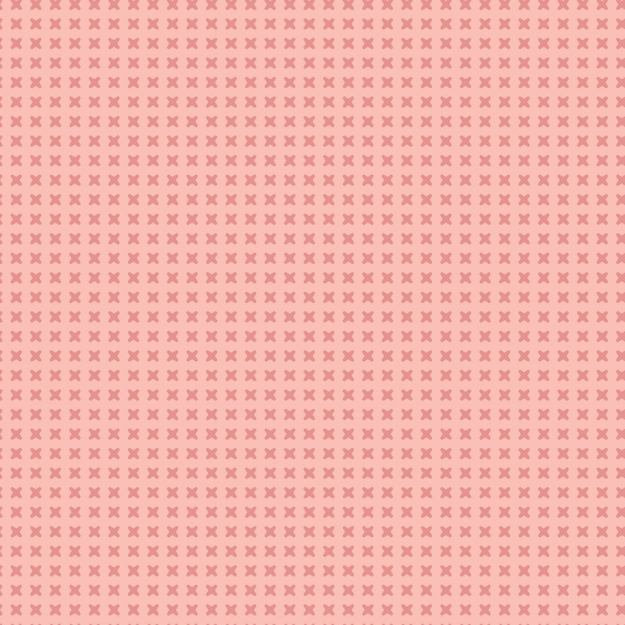 A repeating pattern of small pink 'x' marks arranged in a grid on a light pink background.