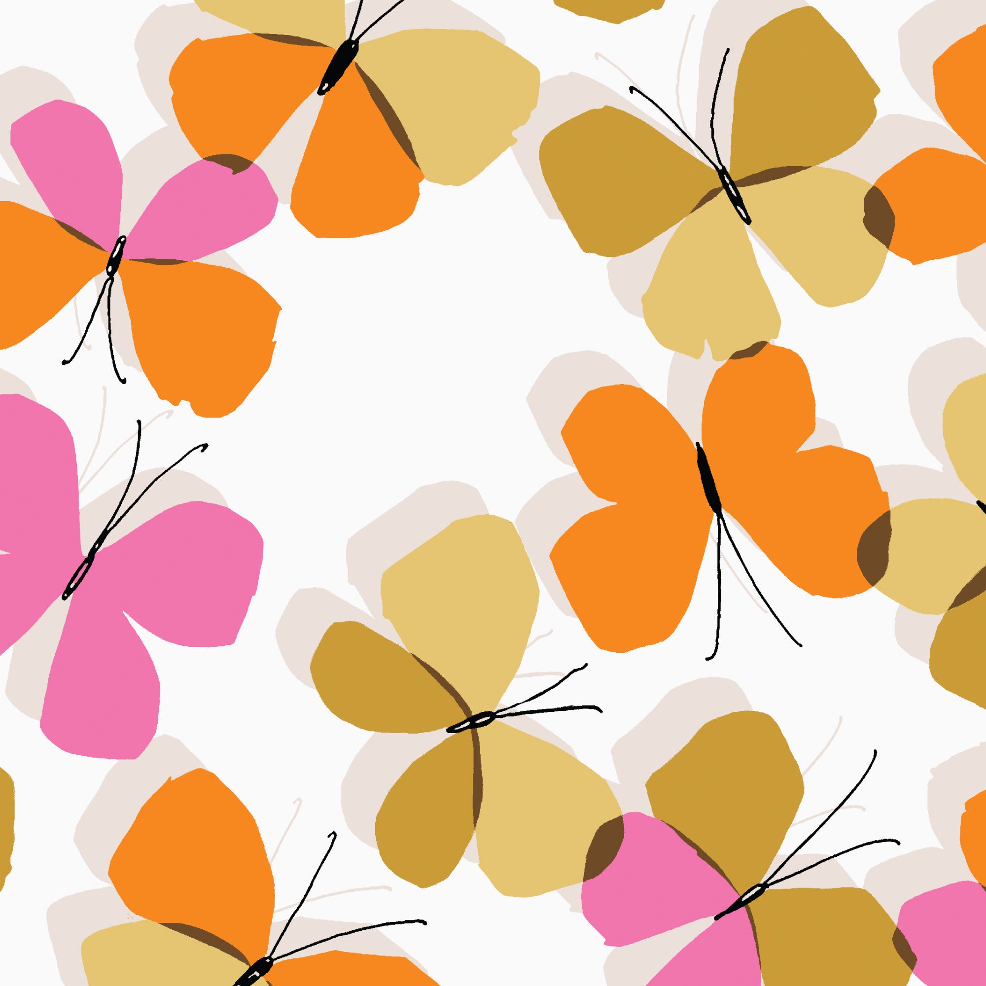 Fabric Cloud9 Butterfly Cut Out Summer Sun by the Quarter Yard 228813