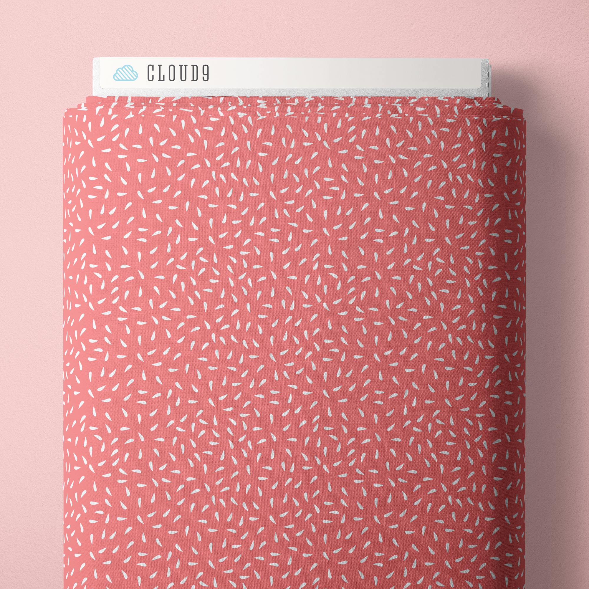Fabric Cloud9 Coral Little Seeds Bookworm by the Quarter Yard 228941