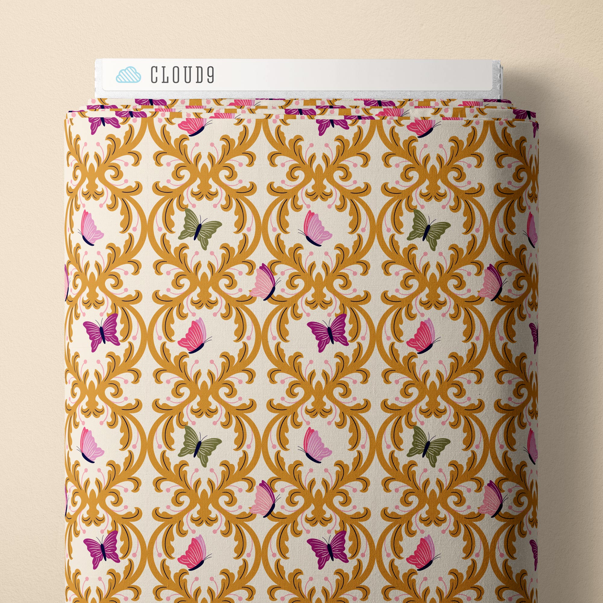 Fabric Cloud9 Creme Rebel Rocaille Rococo Riot by the Quarter Yard 228974