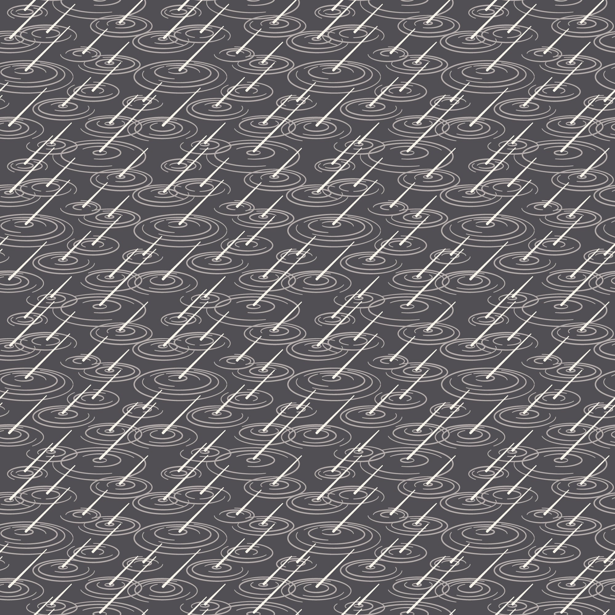 Fabric Cloud9 Dark Gray Splish Splash Spring Showers by the Quarter Yard 228218