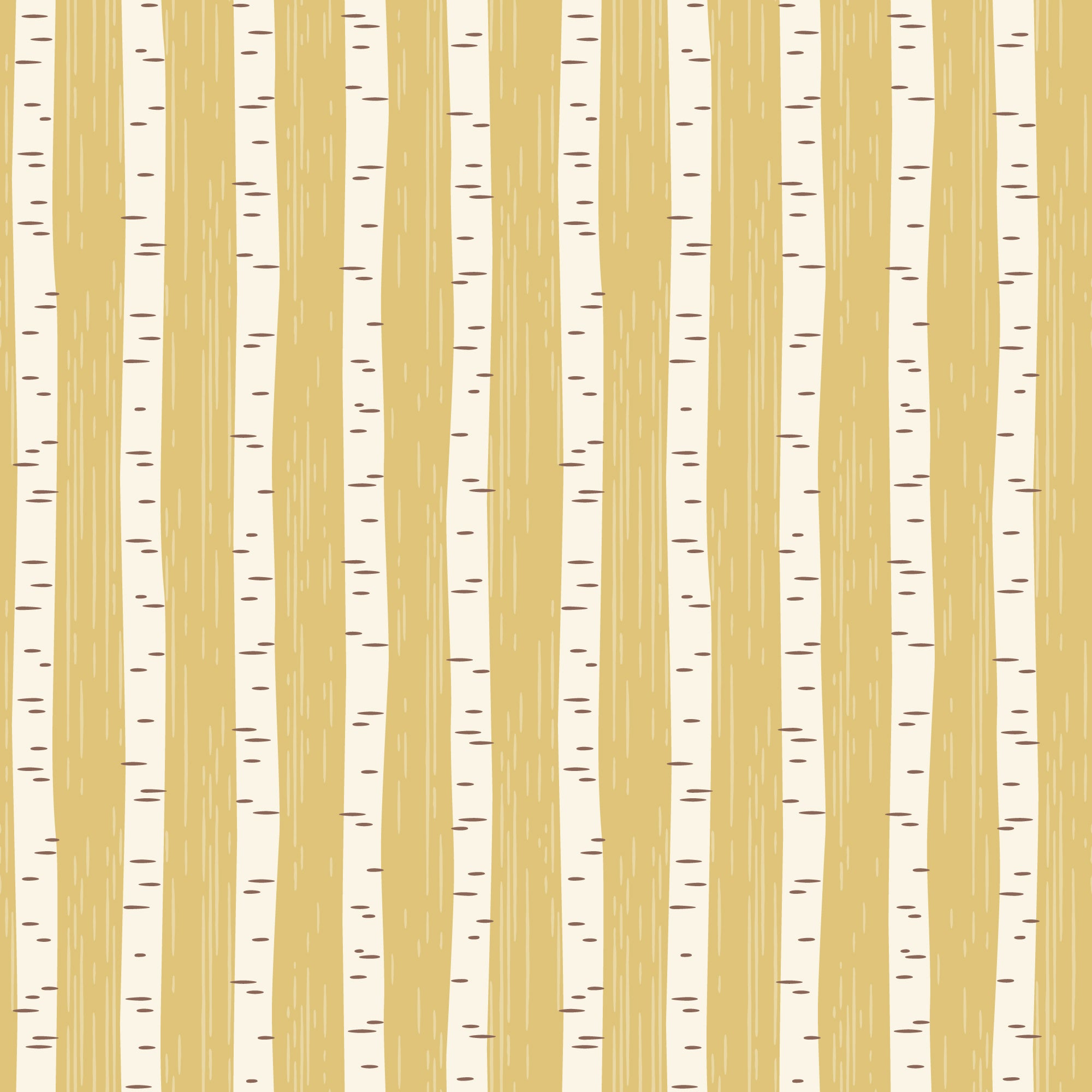 A repeating vertical birch tree bark pattern featuring light tan and cream vertical stripes with fine brown lenticels and short dark markings.