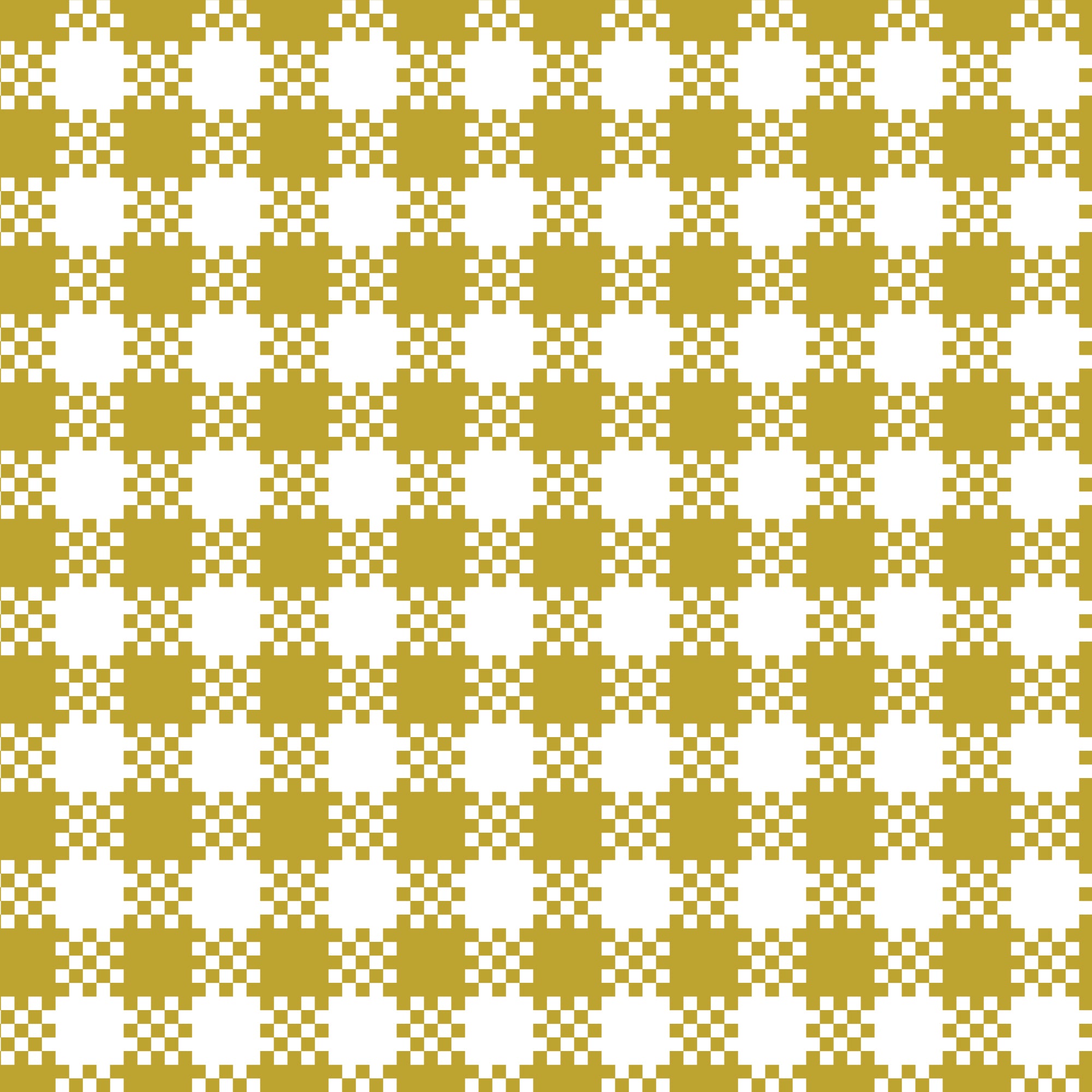 A repeating gingham-style check pattern in mustard yellow and white, filling the entire frame.