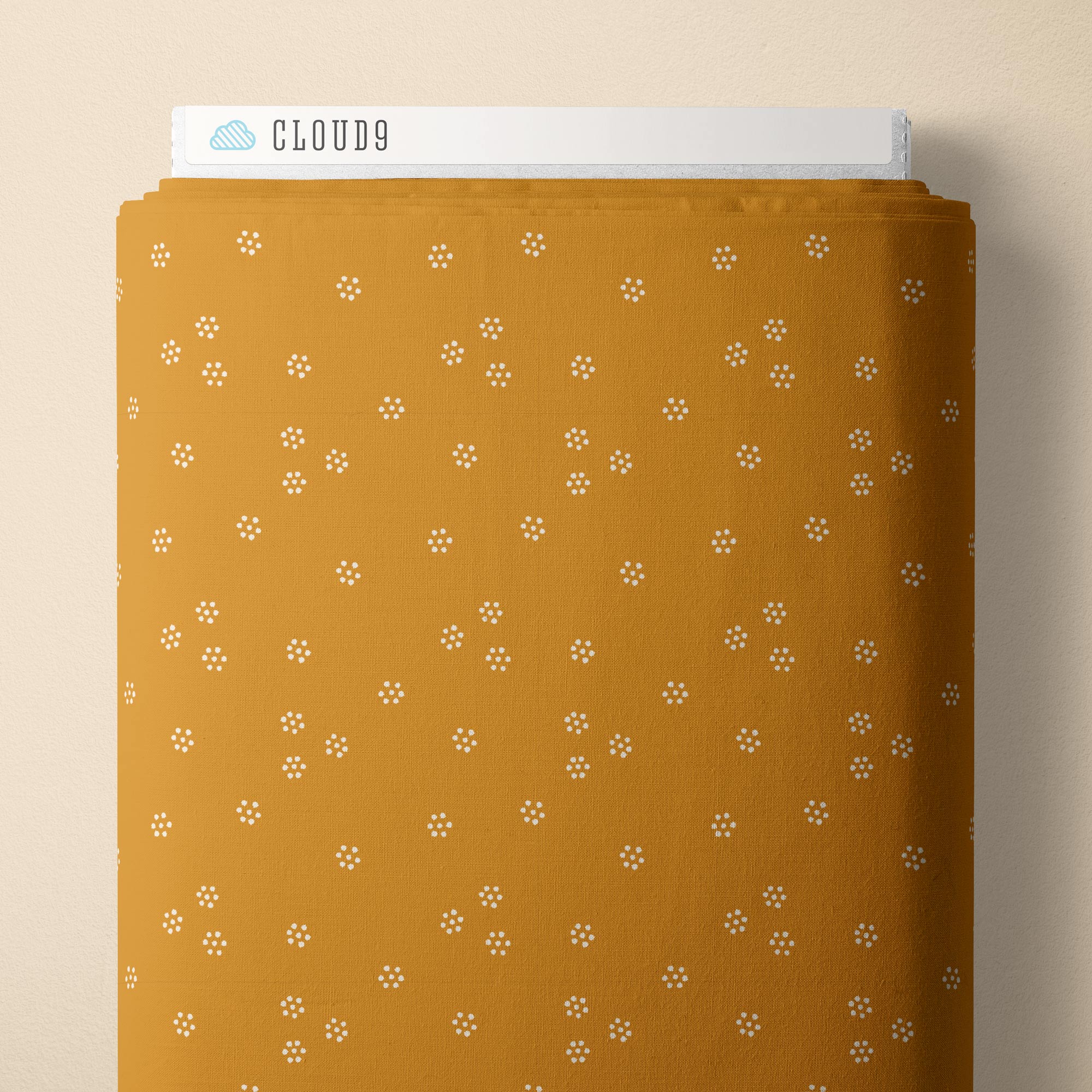Fabric Cloud9 Gold Dotted Dance Rococo Riot by the Quarter Yard 228964