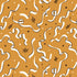 Pattern of white ribbons and stars on a mustard yellow background