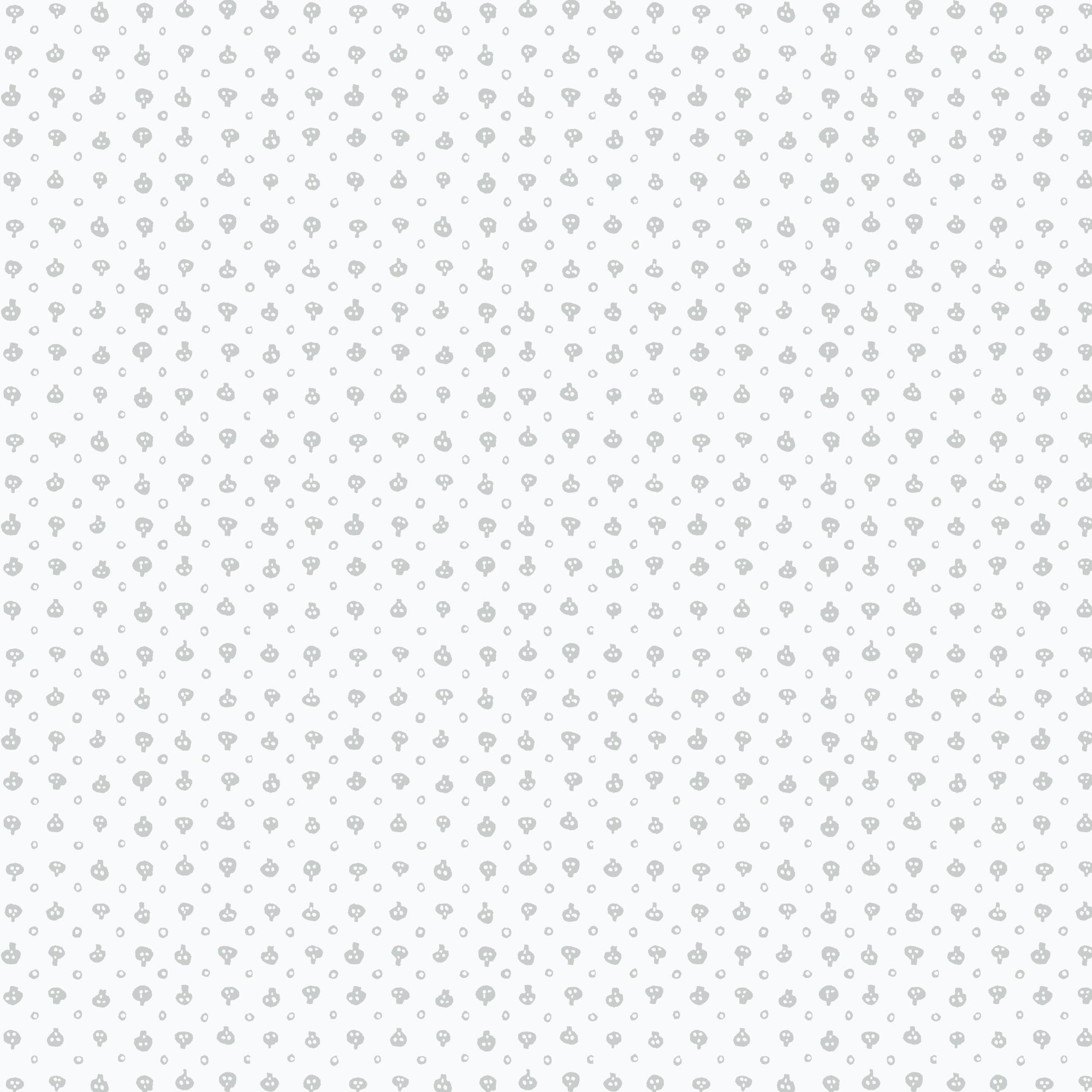 Fabric Cloud9 Gray Skull Dot Dem Bones by the Quarter Yard 229168