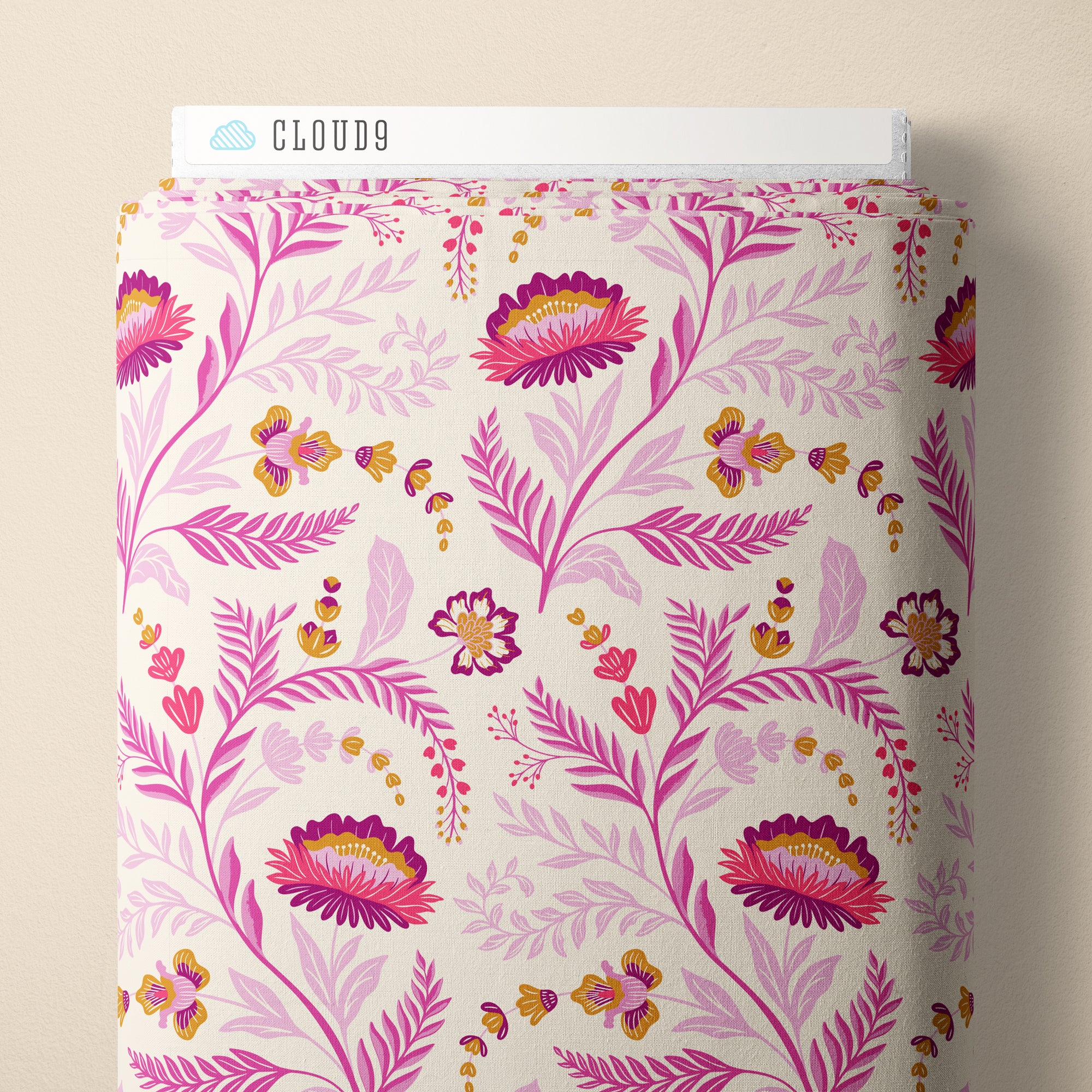 Fabric Cloud9 Light Flora Nocturne Rococo Riot by the Quarter Yard 228967