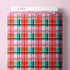 Plaid-patterned fabric bolt with 'Cloud9' branding on a pink background