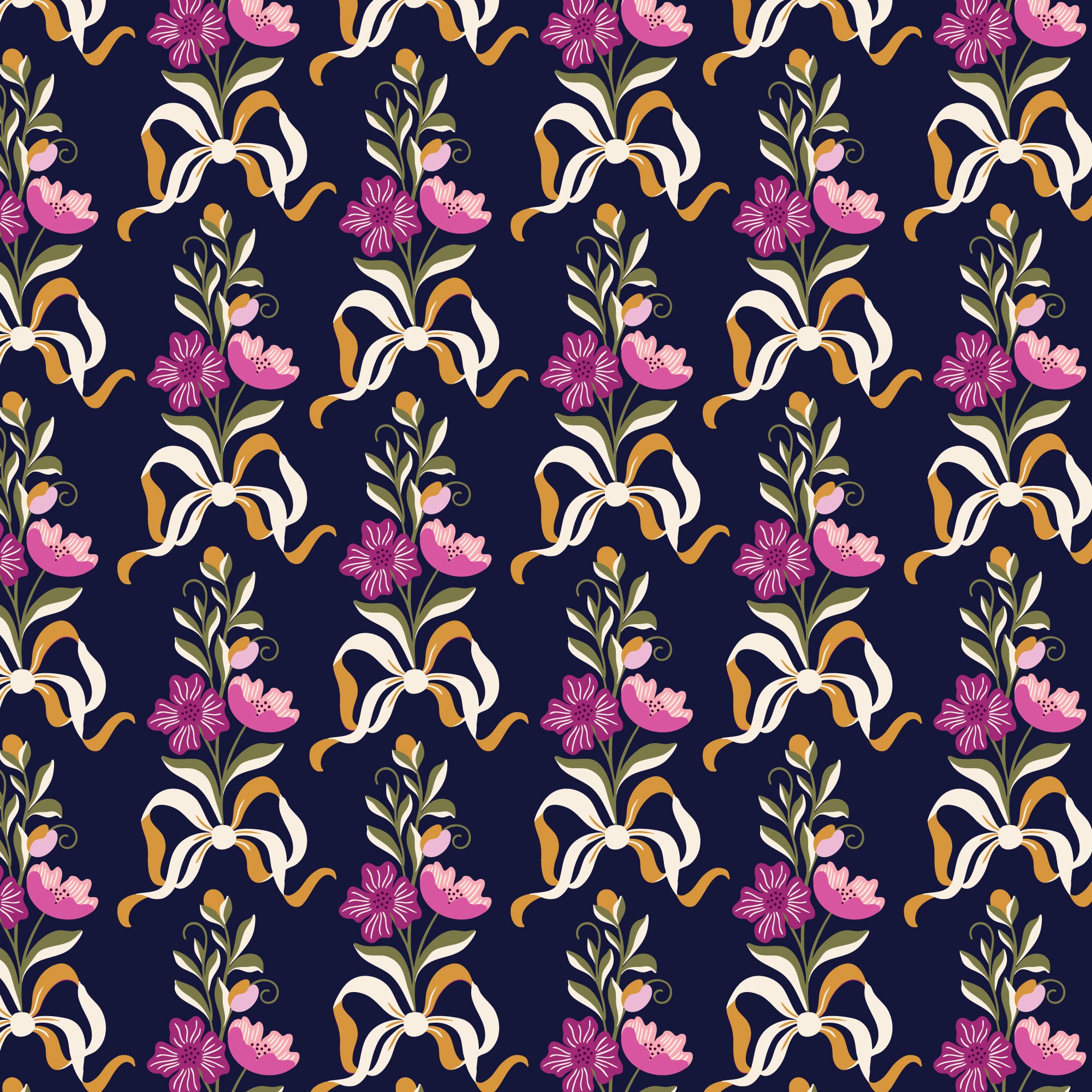 Fabric Cloud9 Noir Floral Fete Rococo Riot by the Quarter Yard 228959