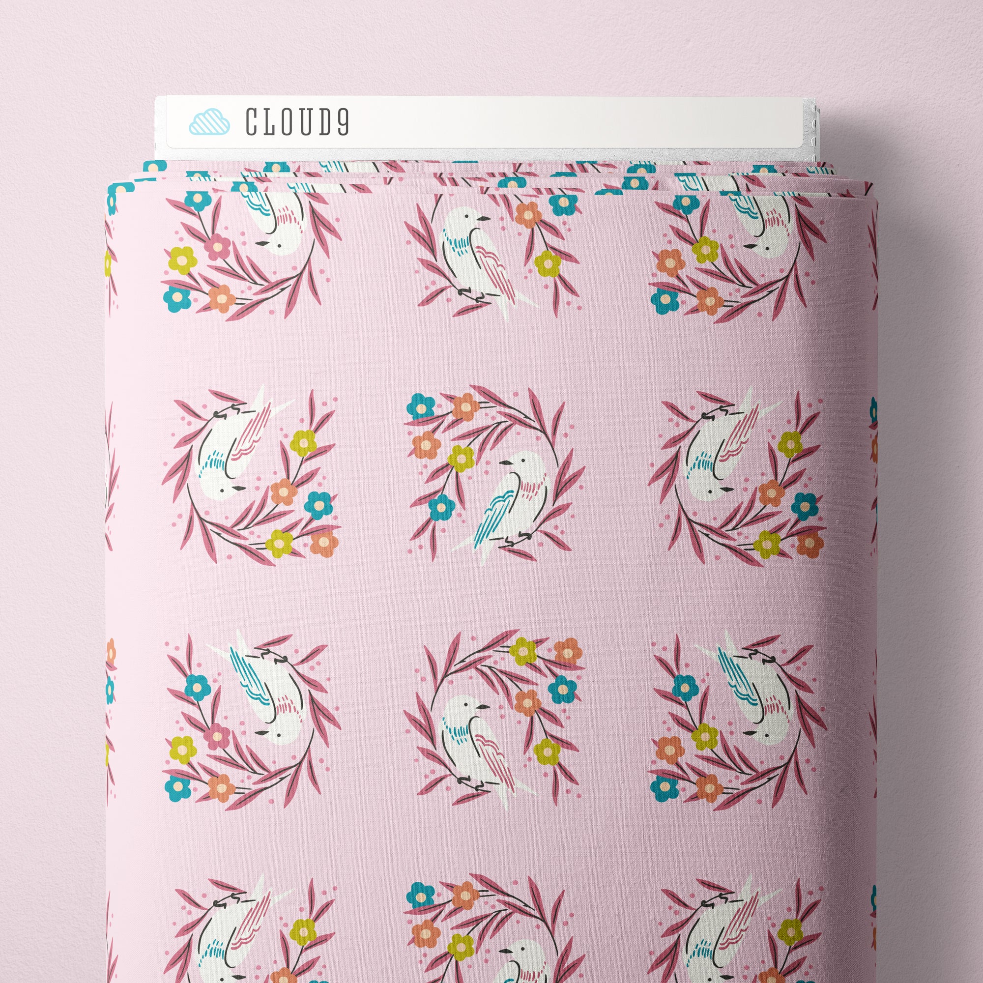 Fabric Cloud9 Pink Arbor Meadow Melody by the Quarter Yard 228934