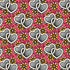 Fabric Cloud9 Pink/Multi Joined Hearts Love, Ink in Canvas by the Quarter Yard 228774