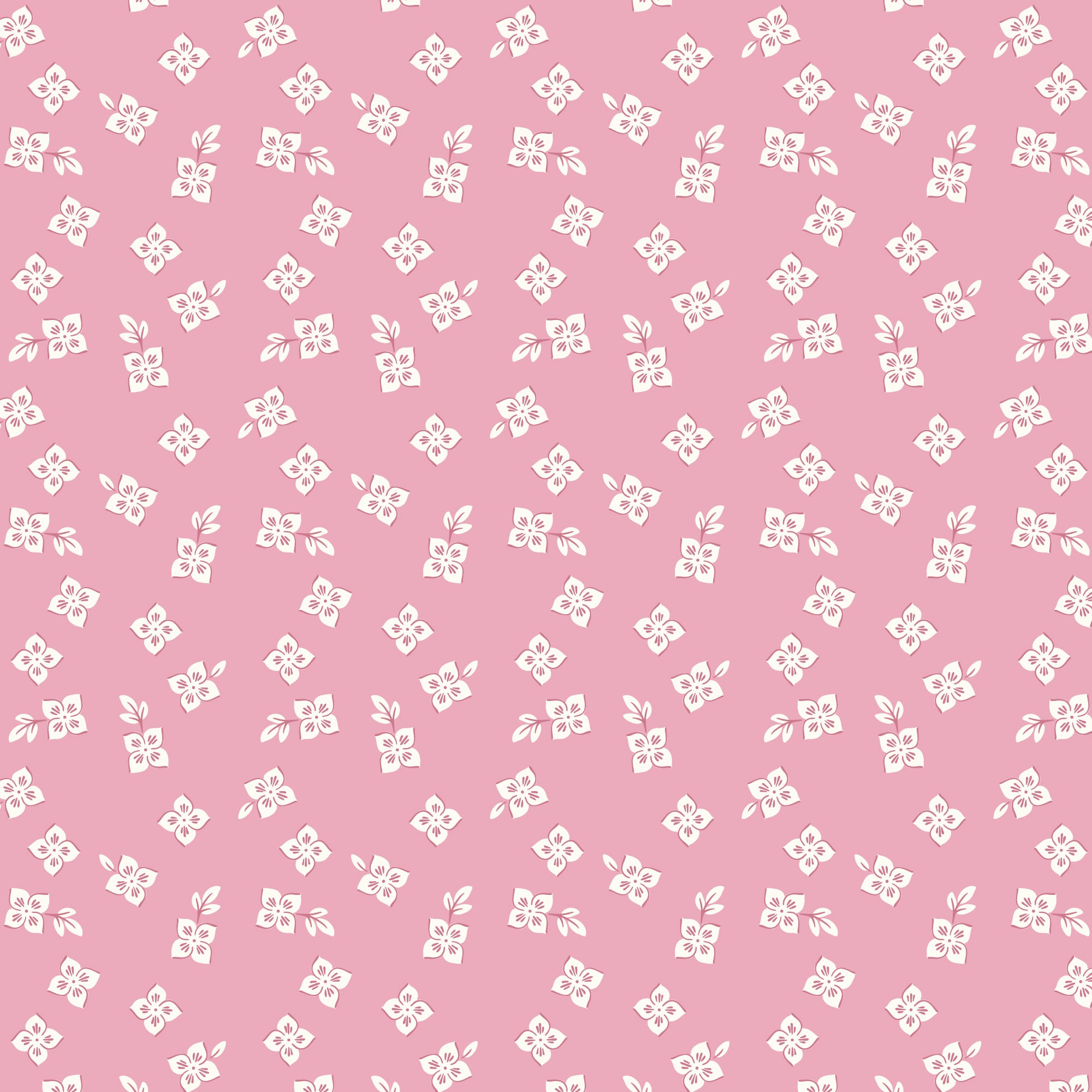 Fabric Cloud9 Pink Pretty Maids Meadow Melody by the Quarter Yard 228922