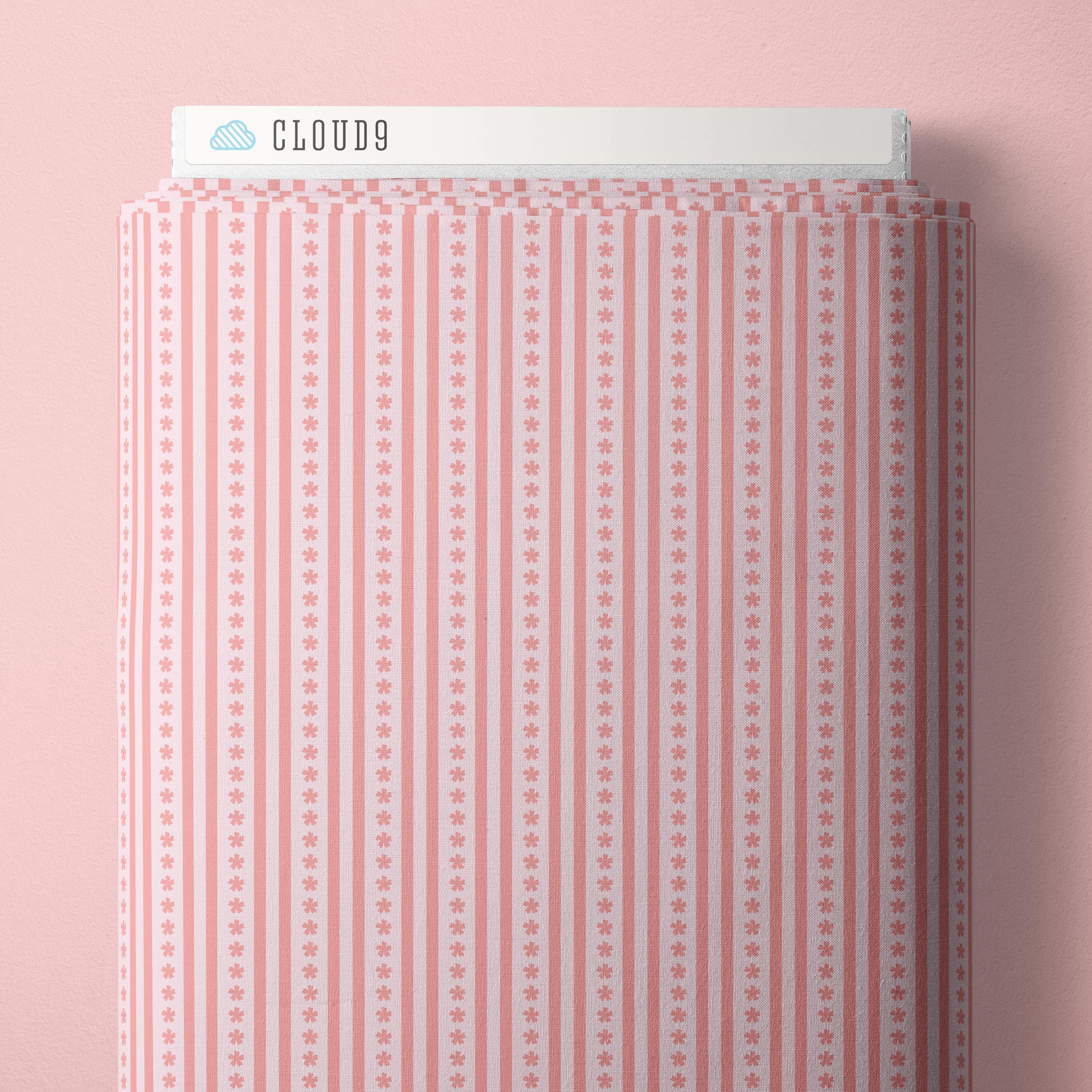 Fabric Cloud9 Pink Sweet Stripe Bookworm by the Quarter Yard 228944