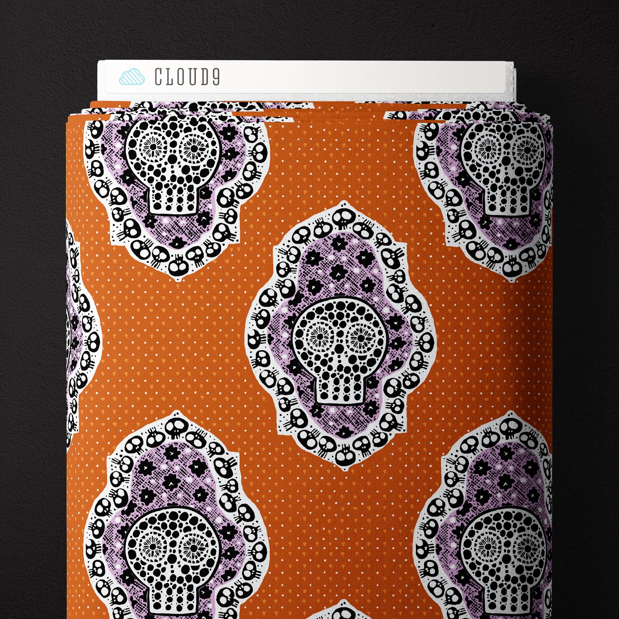 Fabric Cloud9 Pumpkin Frame Bone Dem Bones by the Quarter Yard 229188