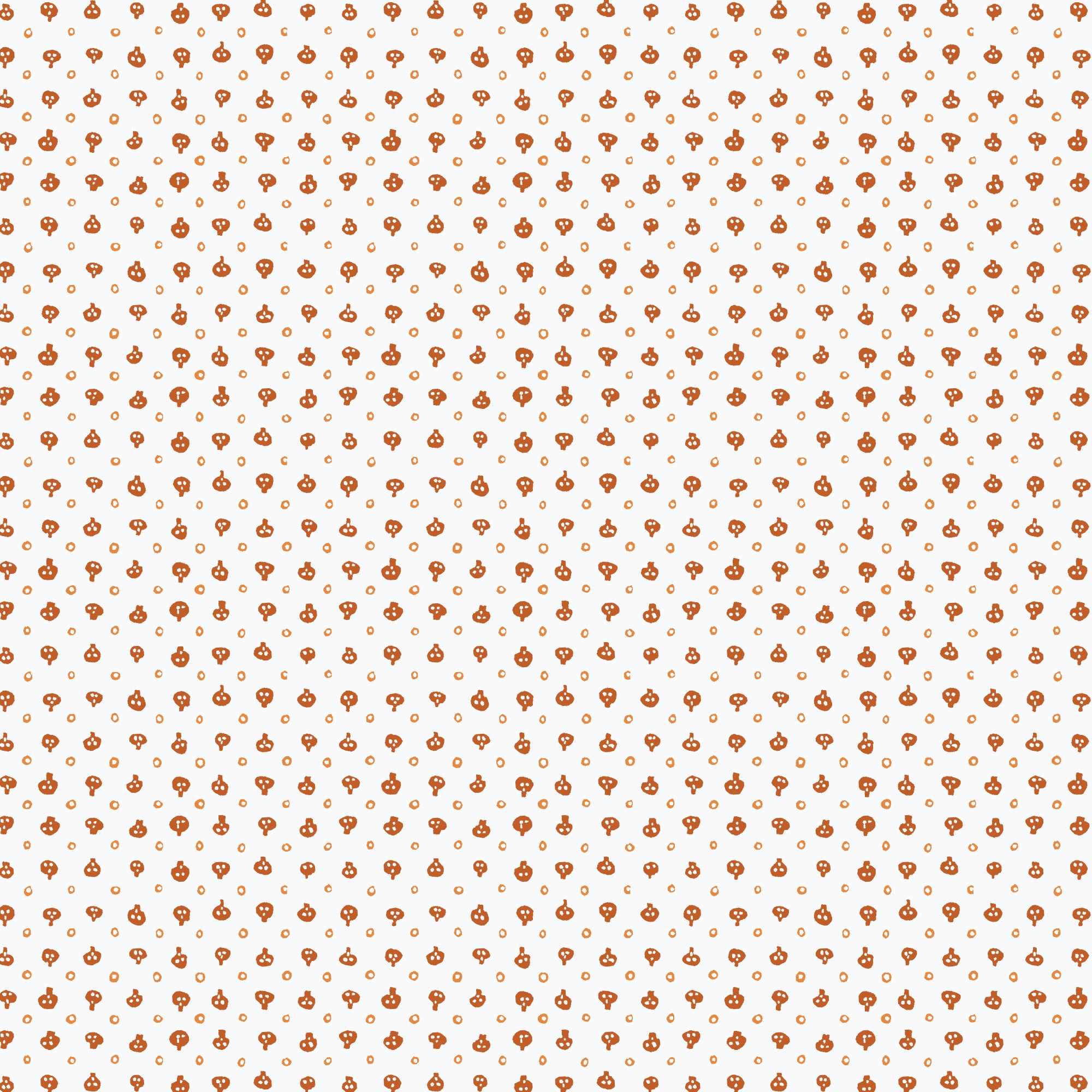 Fabric Cloud9 Pumpkin Skull Dot Dem Bones by the Quarter Yard 229170