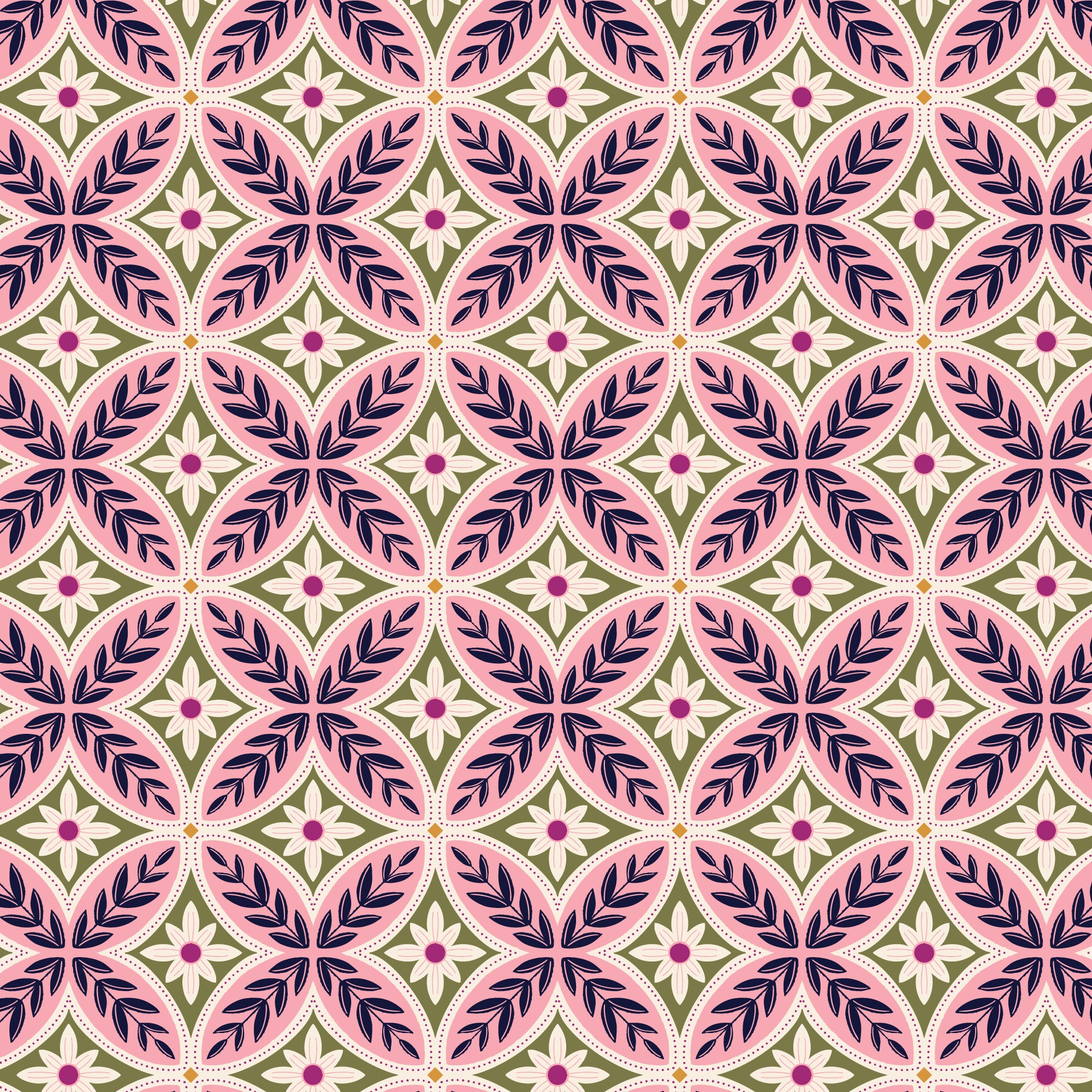 Fabric Cloud9 Rose Aurora Rococo Riot by the Quarter Yard 228961