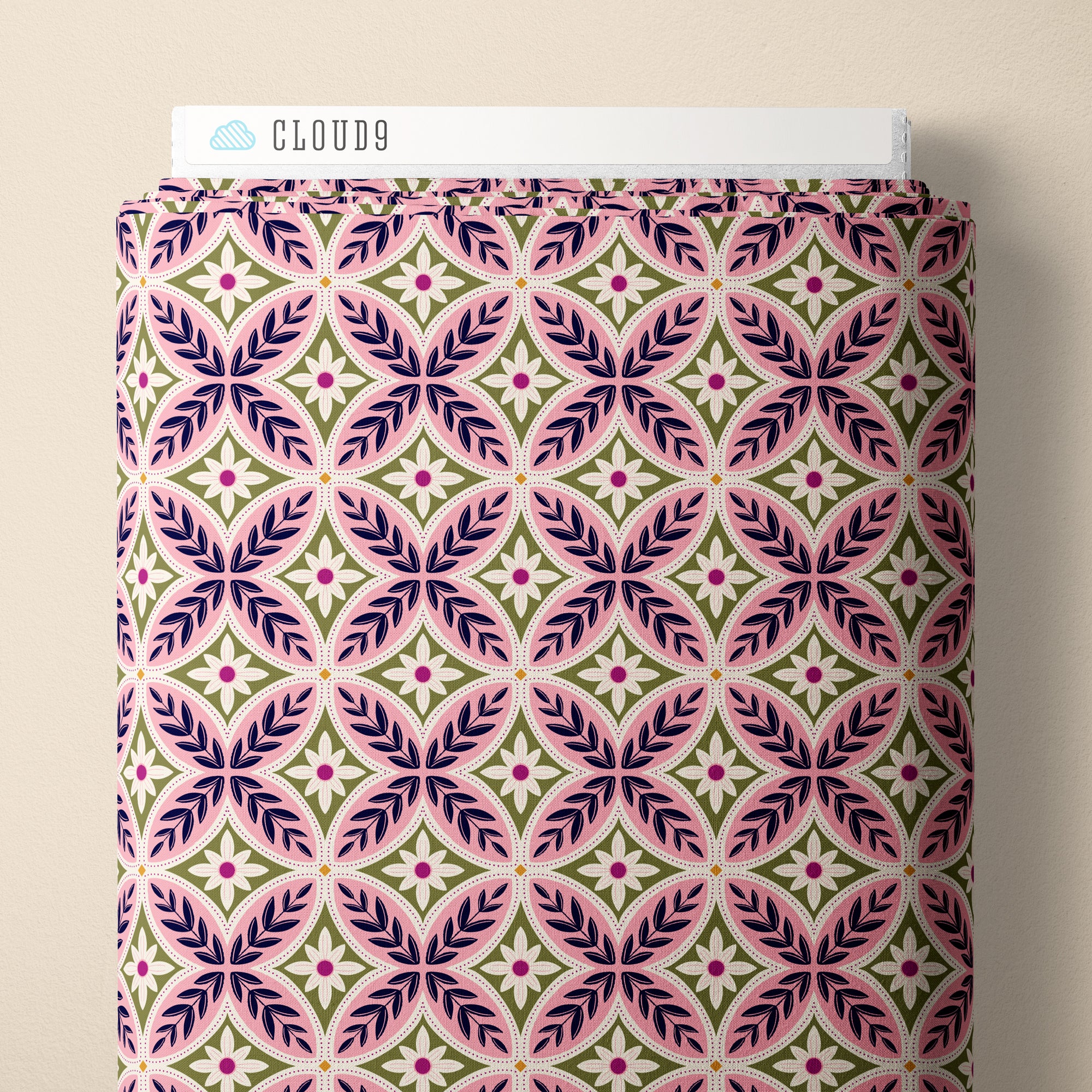 Fabric Cloud9 Rose Aurora Rococo Riot by the Quarter Yard 228961