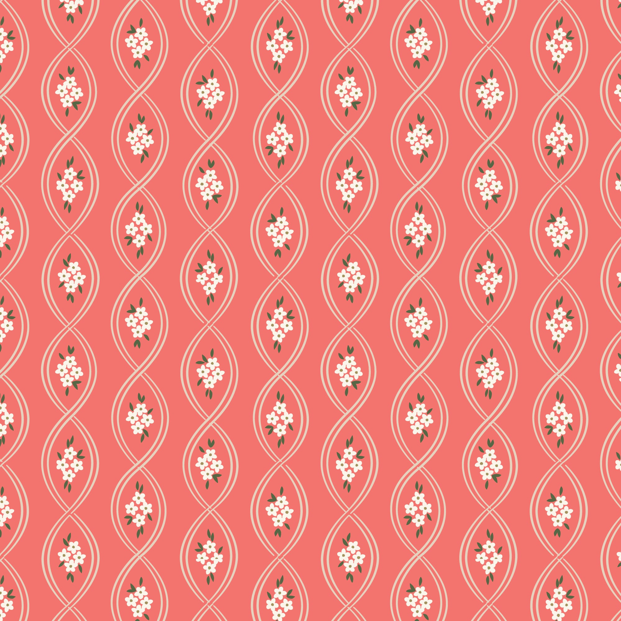 Fabric Cloud9 Rose Entwined Spring Showers by the Quarter Yard 228222