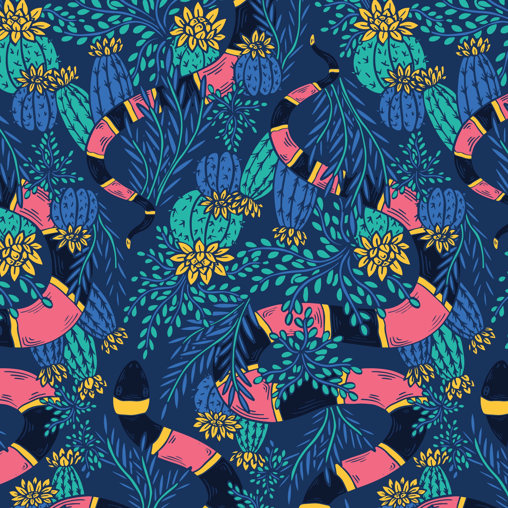 Fabric Cloud9 Snakes Underfoot Desert Dance by the Quarter Yard 228536