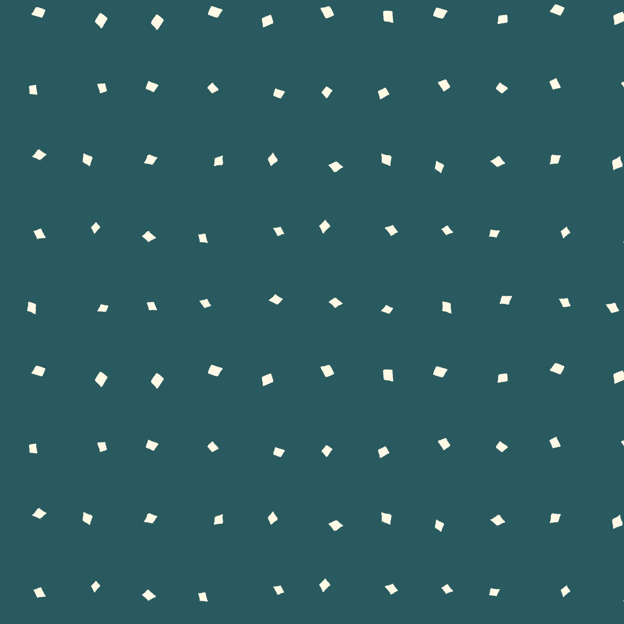 A repeating pattern of small white irregular geometric shapes on a dark teal background.