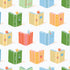 Fabric Cloud9 White/Multi Book Club Bookworm by the Quarter Yard 228945