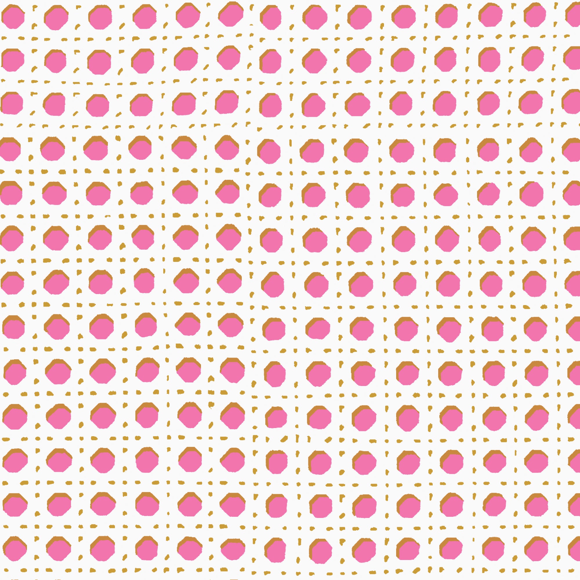 Fabric Cloud9 White/Pink Studio Caning Summer Sun by the Quarter Yard 228823