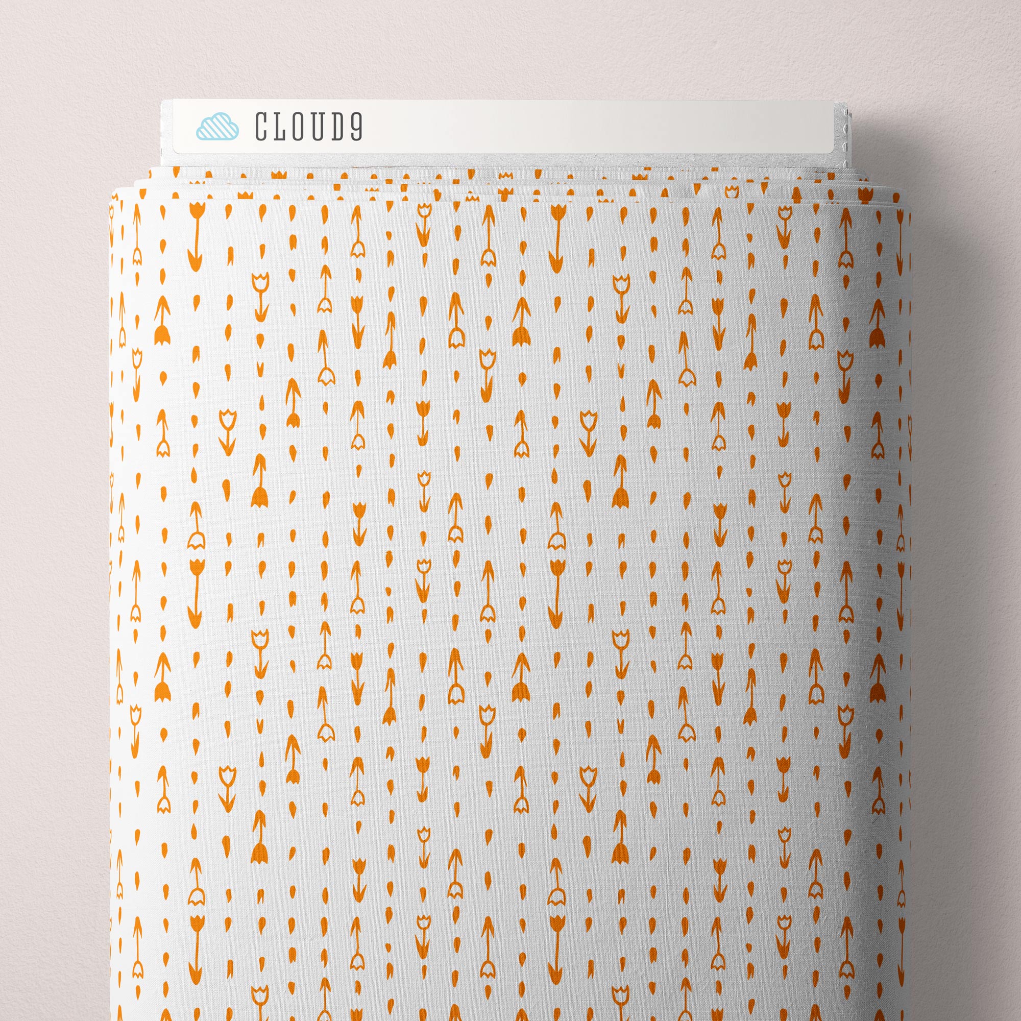 Fabric Cloud9 White Tulip Time Summer Sun by the Quarter Yard 228827