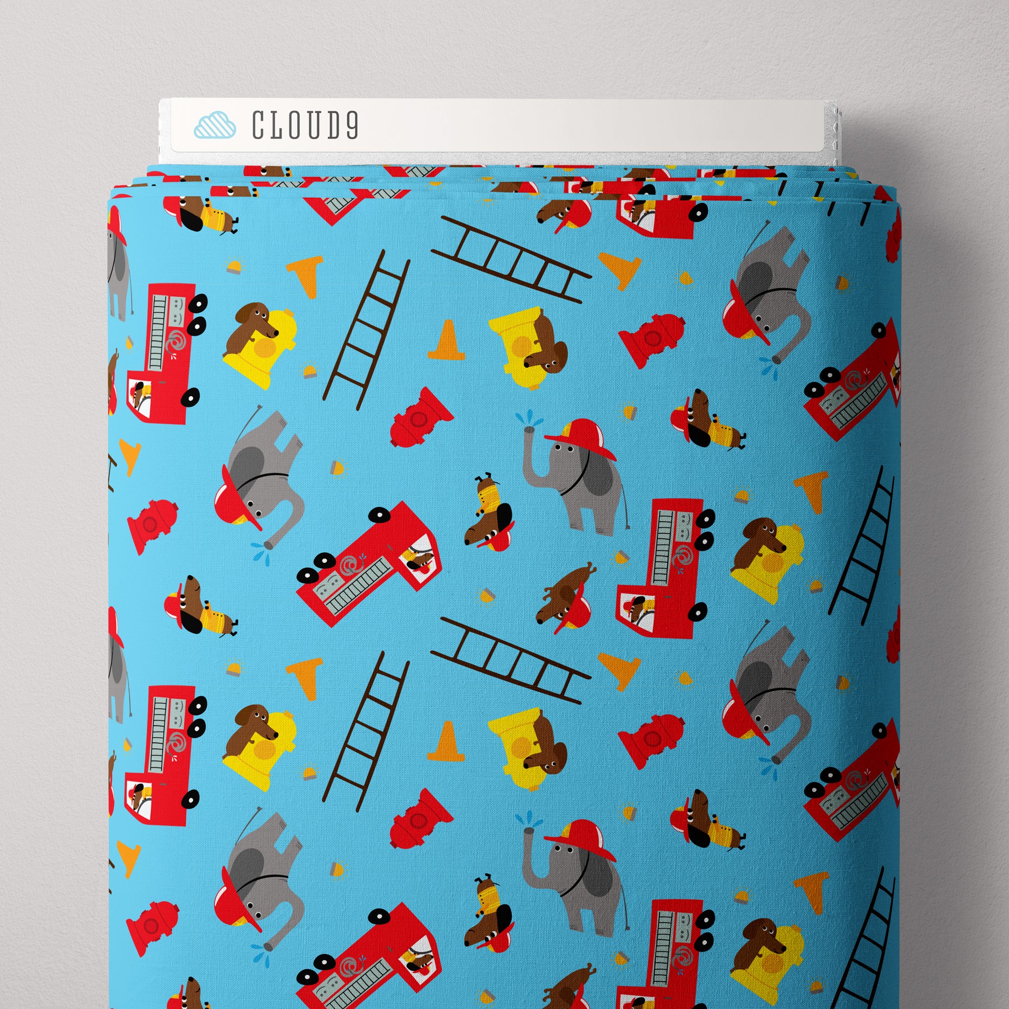 Fabric Cloud 9 Fire Friends Fire! Fire! Fire! by the Quarter Yard 228303