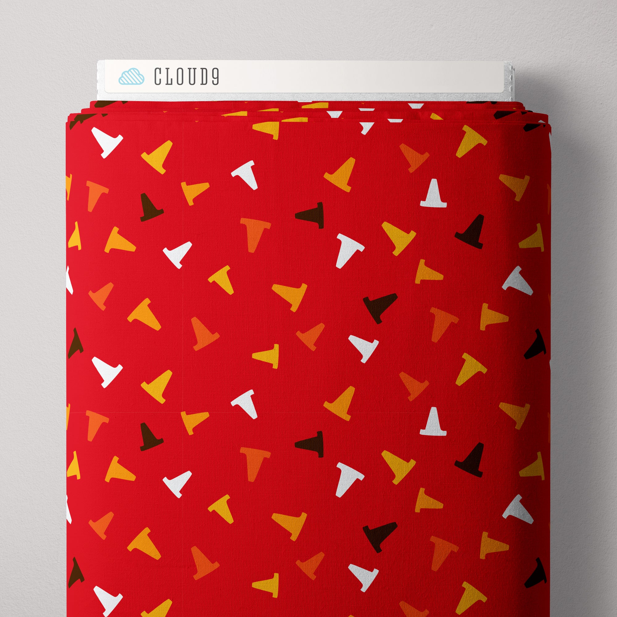 Fabric Cloud 9 Red Caution Fire! Fire! Fire! by the Quarter Yard 228309