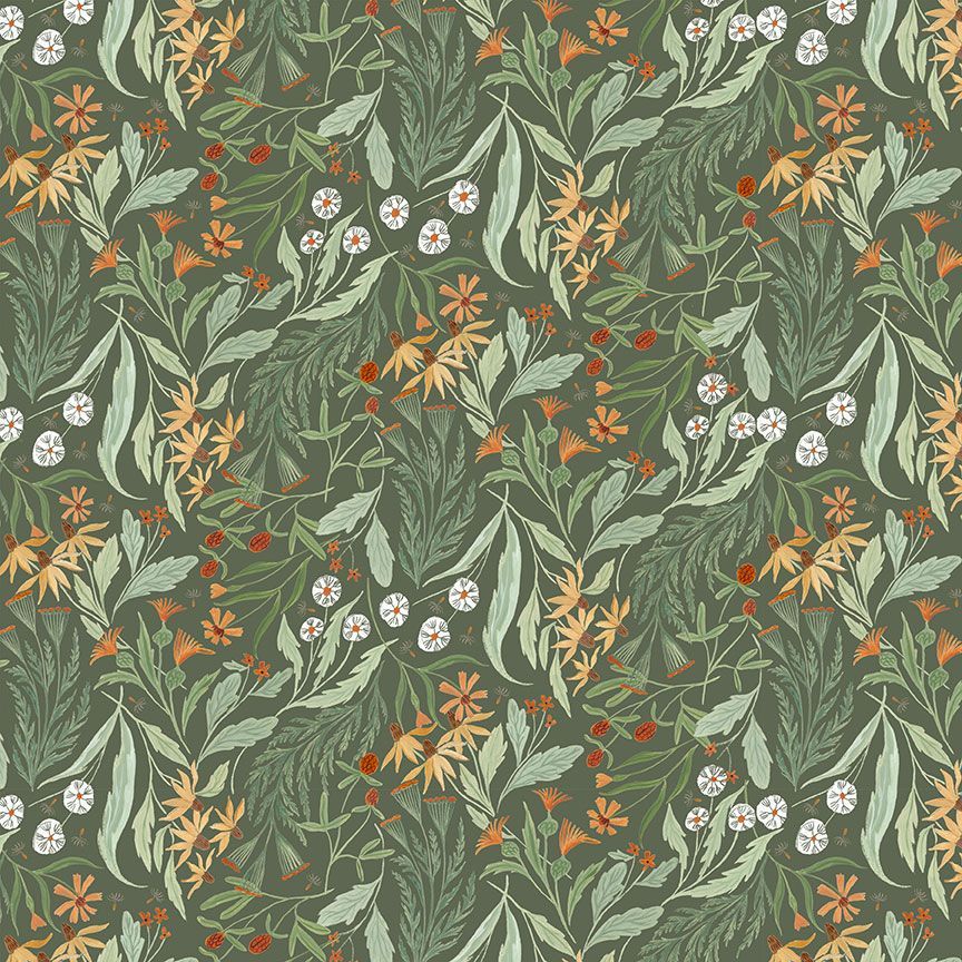 Fabric Dear Stella Alpine Spring Field Country Mouse by the Quarter Yard DRR3253-ALPINE