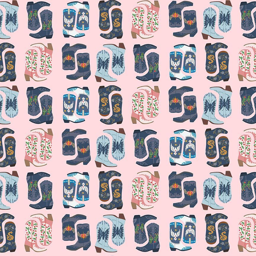 Fabric Dear Stella Dancing Boots Shimmer by the Quarter Yard STELLA-D3269