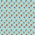 A repeating pattern of stylized ducks on a light aqua background.