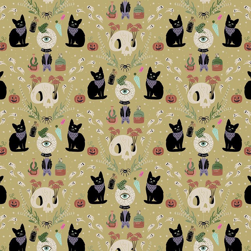 Fabric Dear Stella Designs Hemp If You Got It Haunt It Love at First Bite by the Quarter Yard D3485