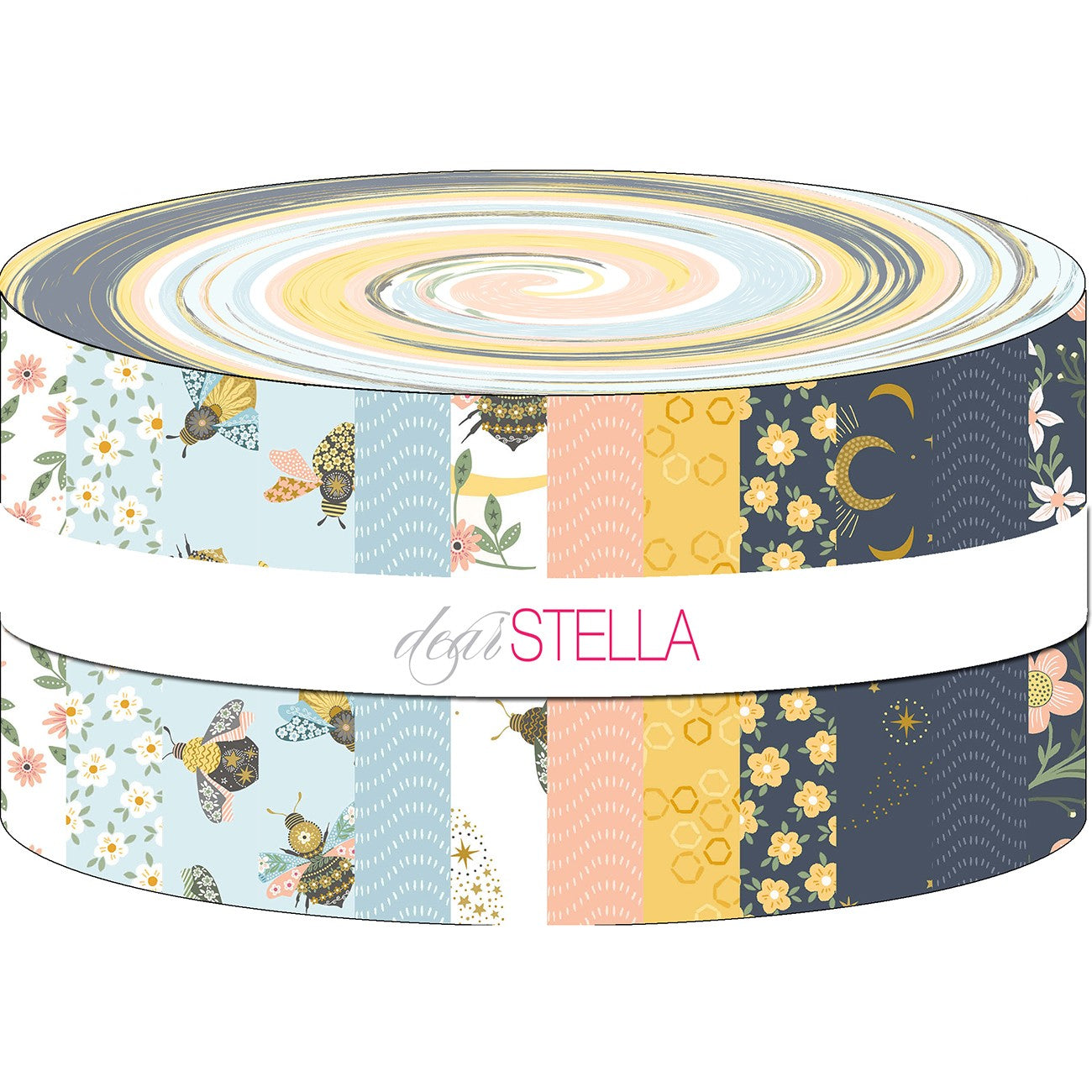 Fabric Dear Stella Designs Precuts Sting Like a Bee 40pc 2.5" Strip Roll CPSTELLA-STRIP-STINGLIKEBEE