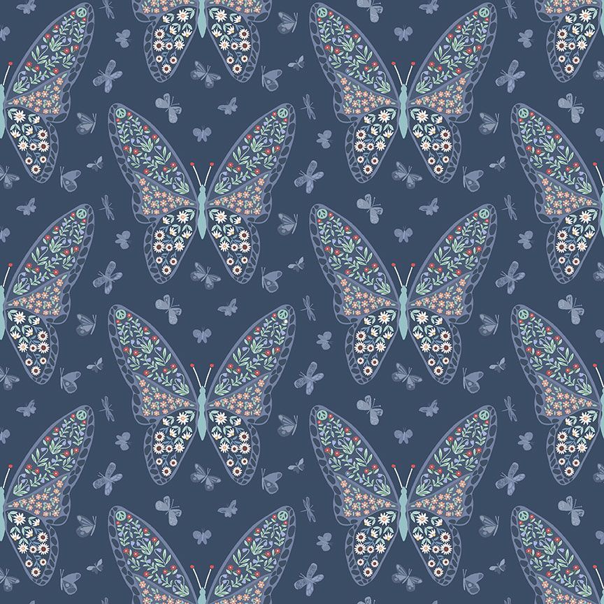 Fabric Dear Stella Giving Me Butterflies Shimmer by the Quarter Yard STELLA-D3272