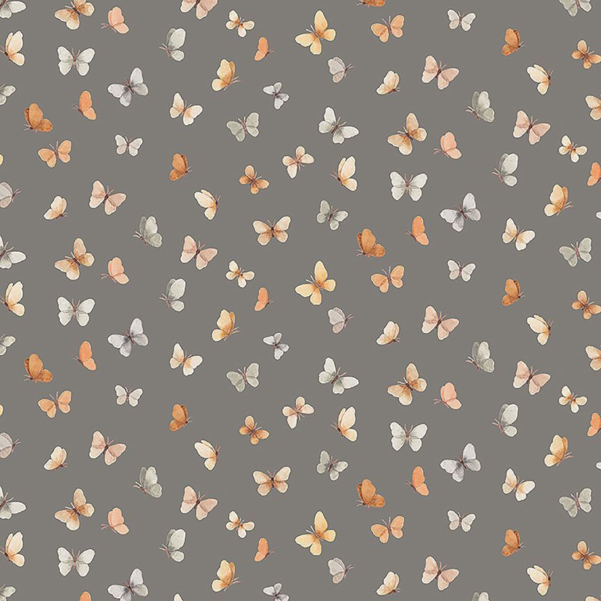 Fabric Dear Stella Pewter Flutter Count on Me by the Quarter Yard DNS3317-PEWTER