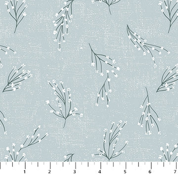 Fabric FIGO Blue Branches Humblebee by the Quarter Yard RC91122-40