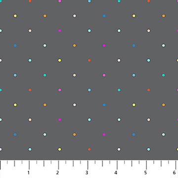 Fabric FIGO Gray Multi Tiny Dots Dewfall by the Quarter Yard 92091-95