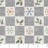 Fabric FIGO Gray Snow Checks Cozy Cubs by the Quarter Yard 91105-90