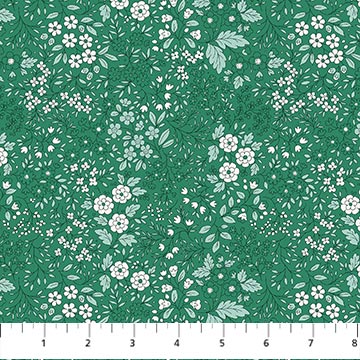 Fabric FIGO Green Prairie Pocket Posies by the Quarter Yard R91196-72