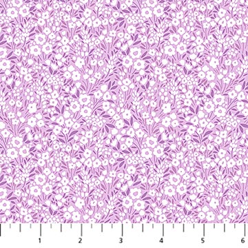 Fabric FIGO Lilac Flora Vista Pocket Posies by the Quarter Yard R91201-80