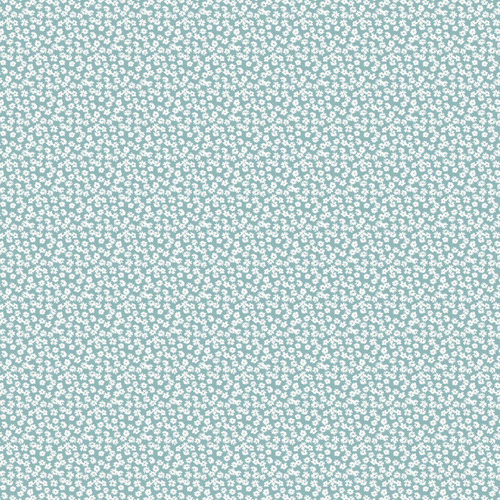 Fabric FIGO Mint Daisies Tender in Rayon by the Quarter Yard R91163-60