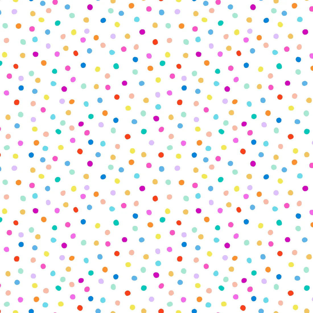 Fabric FIGO Multi on White Pompoms Dovetail by the Quarter Yard 92027-10