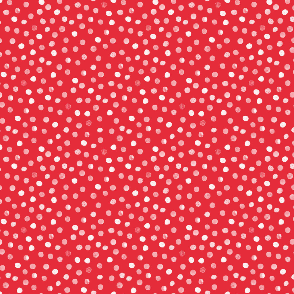 Fabric FIGO Red Dots Mini Metropolis by the Quarter Yard 91193-26