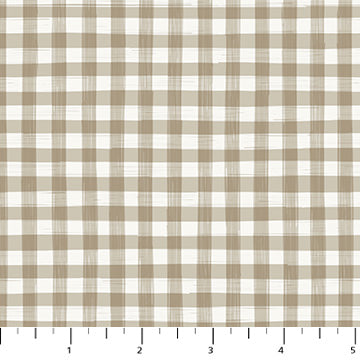 Fabric FIGO Taupe Gingham Humblebee by the Quarter Yard RC91129-14